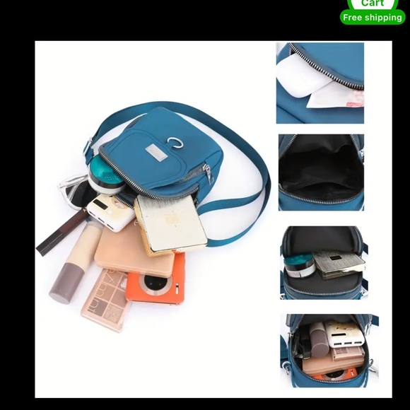 Light Green Crossbody Bag, has adjustable removable crossbody strap~New in pack. - Picture 3 of 7